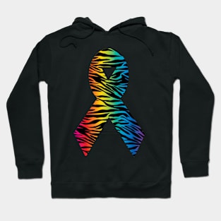 Awareness Ribbon - Rainbow Hoodie